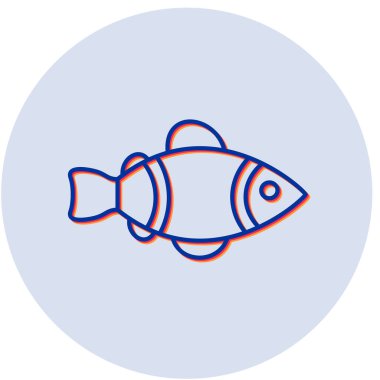 Palyaço balığı. Web simgesi basit illüstrasyon