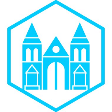 Kiliseye. Web simgesi basit illüstrasyon