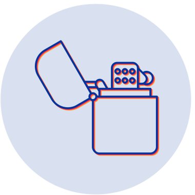 Zippo simgesinin vektör illüstrasyonu