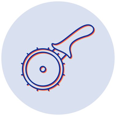 Pizza Kesicisi simgesinin vektör çizimi