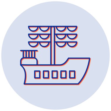 Kalyon. Web simgesi basit tasarım