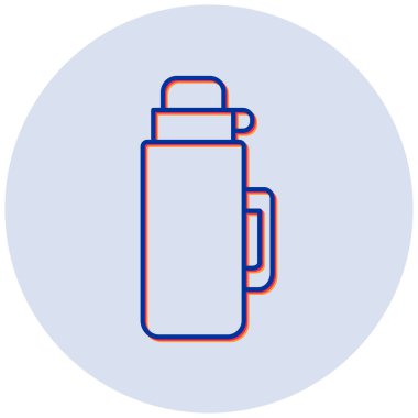 Termos şişesi. Web simgesi basit illüstrasyon