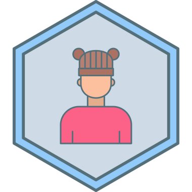 Bir insan simgesinin vektör illüstrasyonu