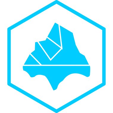 Buzdağı vektör simgesi sembolü beyaz arkaplanda izole edildi. seyahat ve turizm teması