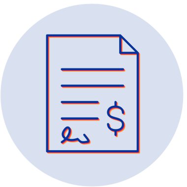 Fatura. Web simgesi basit illüstrasyon