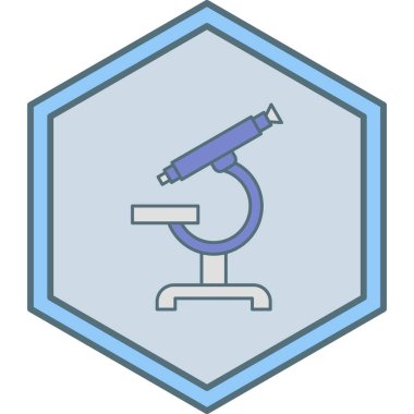 Mikroskop. Web simgesi basit illüstrasyon