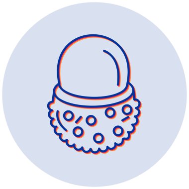 Lychee ikonu. Basit tasarım