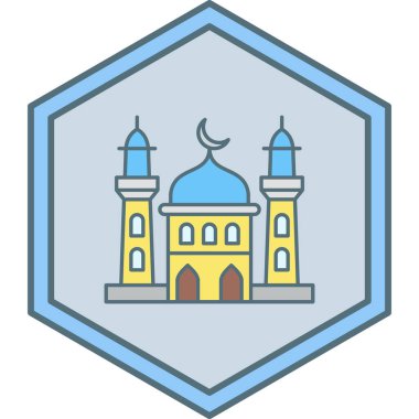 Cami. Web simgesi basit illüstrasyon