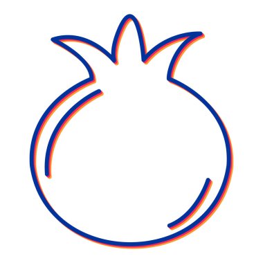 Beyaz arkaplanda izole edilmiş tek bir vektör çizimi