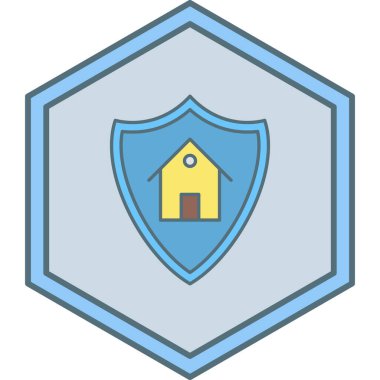 Ev koruma simge vektör çizim