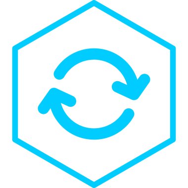 Geri dönüşüm oku. Web simgesi