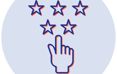 Beğeni simgesi, vektör illüstrasyonu