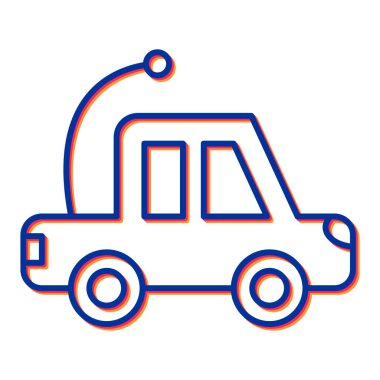 araba araç çizgisi simgesi, vektör illüstrasyonu