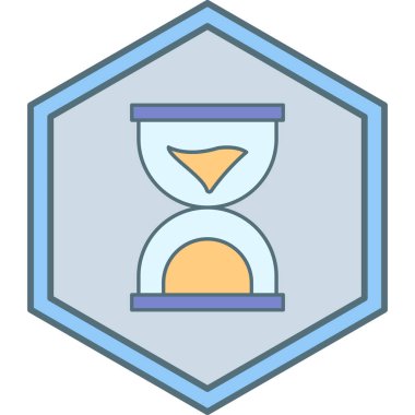 Kum saati. Web simgesi basit illüstrasyon