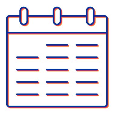 Takvim simgesi vektör illüstrasyonu