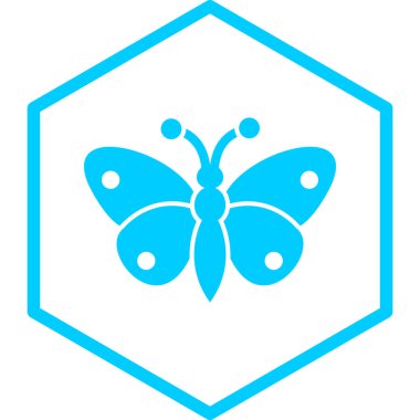 Kelebek. Web simgesi basit illüstrasyon