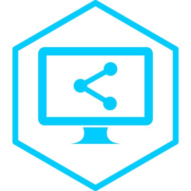 bilgisayar izleme simgesi, vektör illüstrasyonu