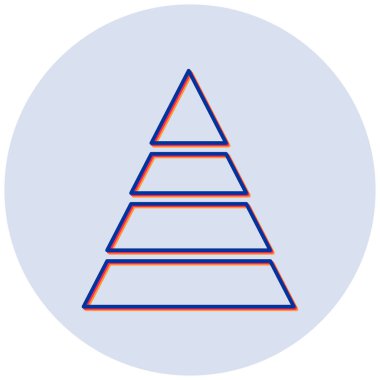 Piramit. Web simgesi basit illüstrasyon