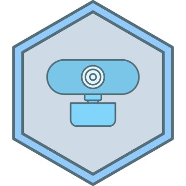 Web cam simgesi, vektör illüstrasyonu basit tasarım