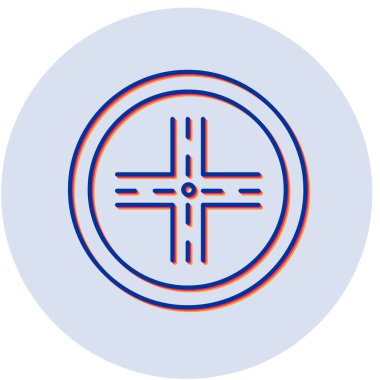 Kesişme simgesinin vektör illüstrasyonu