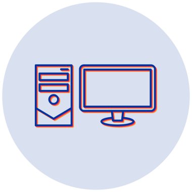 Bilgisayar. Web simgesi basit illüstrasyon