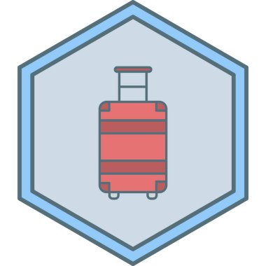 seyahat valizi ikon vektör çizimi