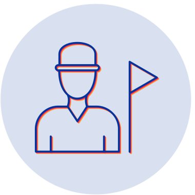 Tur Kılavuzu simgesinin vektör çizimi