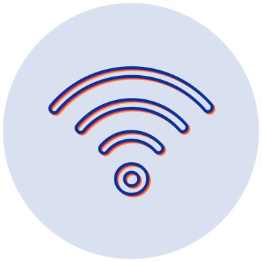 Kablosuz. Web simgesi basit illüstrasyon