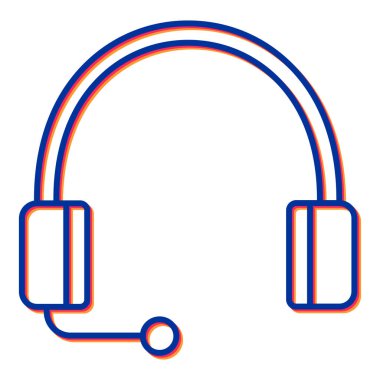 Kulaklık. Web simgesi basit tasarım