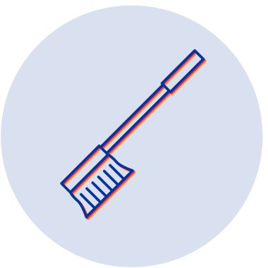 Temizlik fırçası simgesinin vektör illüstrasyonu