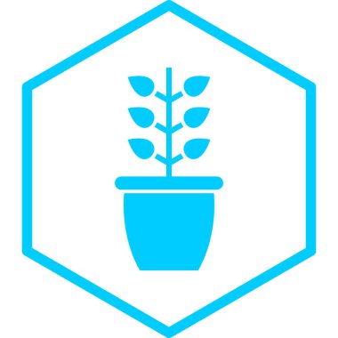 Bitki. Web simgesi basit illüstrasyon