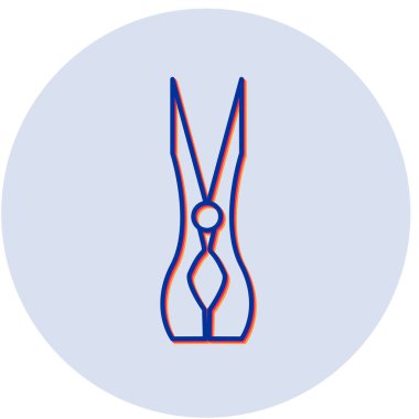 Giysiler Peg simge vektör illüstrasyonu