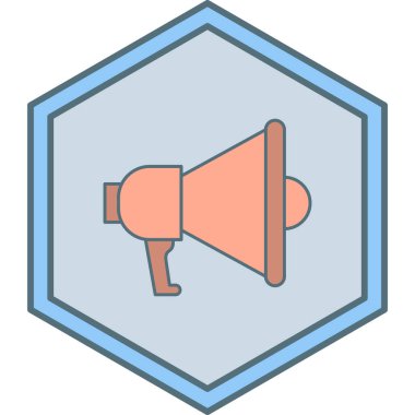 megafon simgesinin vektör illüstrasyonu