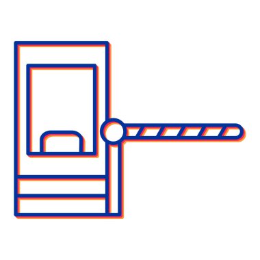 Yapının çizgi simgesi, izole vektör illüstrasyonu