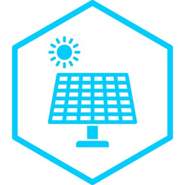 Güneş paneli ikon vektör illüstrasyonu