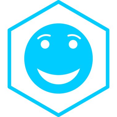 Mutlu yüz simgesi, vektör illüstrasyonu