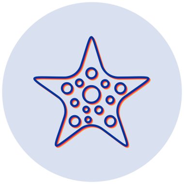 denizyıldızı düz vektör simgesi