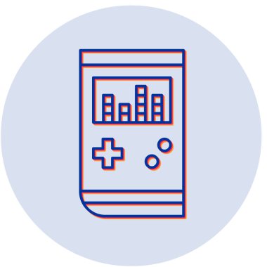 Video Oyun simgesinin vektör illüstrasyonu