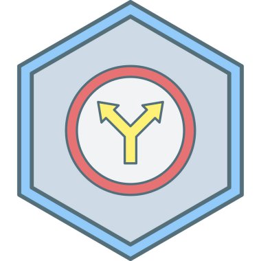 Yol işareti simgesinin vektör illüstrasyonu