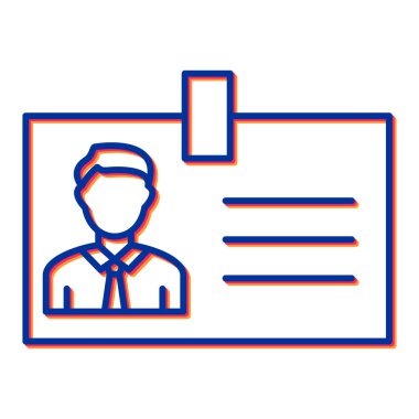 ID kart simgesi vektör illüstrasyonu