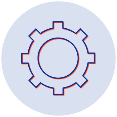 İş dişlisi. Web simgesi basit illüstrasyon