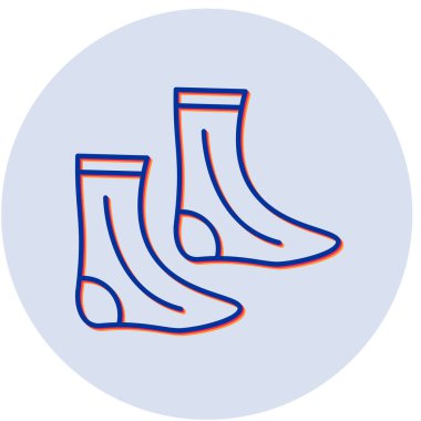 Çorap simgesinin vektör illüstrasyonu