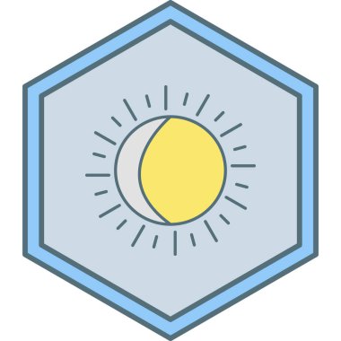 Gün doğumu. Web simgesi basit illüstrasyon