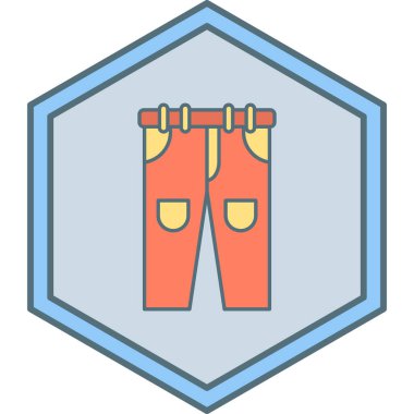 Pantolon simgesinin vektör illüstrasyonu