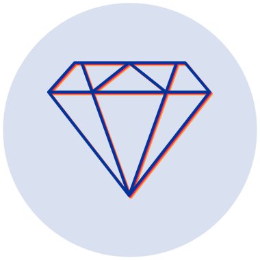 Elmas. Web simgesi basit illüstrasyon