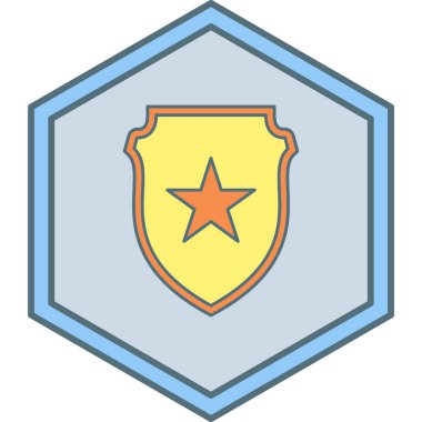 kalkan simgesi, vektör illüstrasyonu