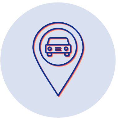 Araba Yer Tutucu simgesinin vektör illüstrasyonu