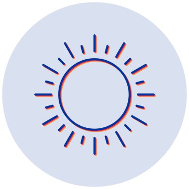 Güneş. Web simgesi basit illüstrasyon
