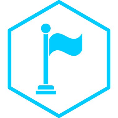 Bayrak. Web simgesi vektör illüstrasyonu