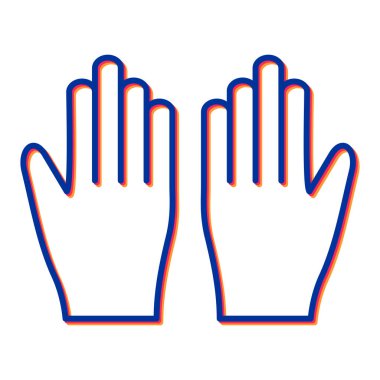 Eldiven ikonu. vektör illüstrasyonu